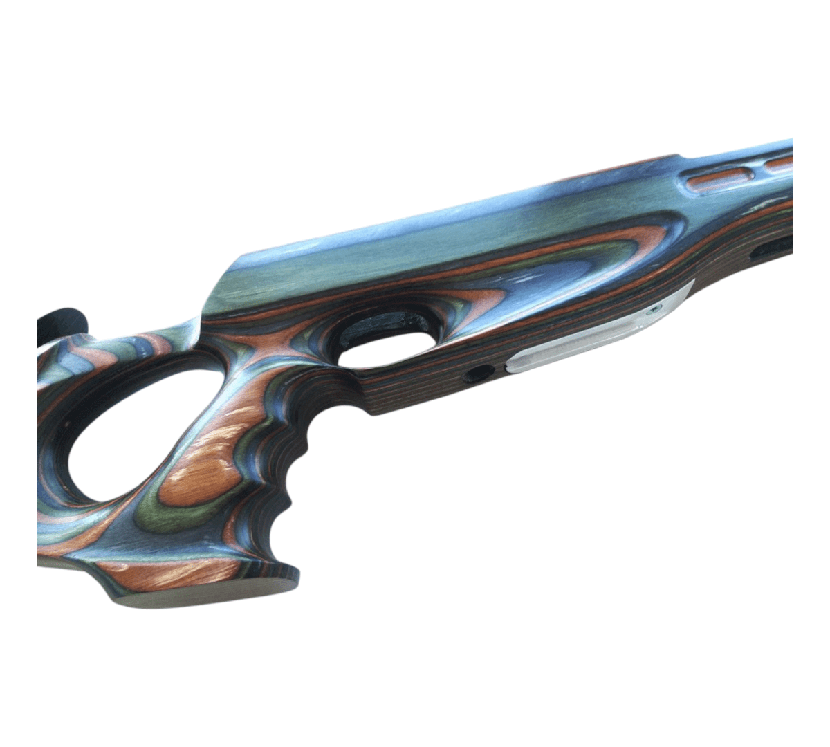 Air Arms TX200 & HC custom stock featuring premium laminated wood with vibrant color finish.