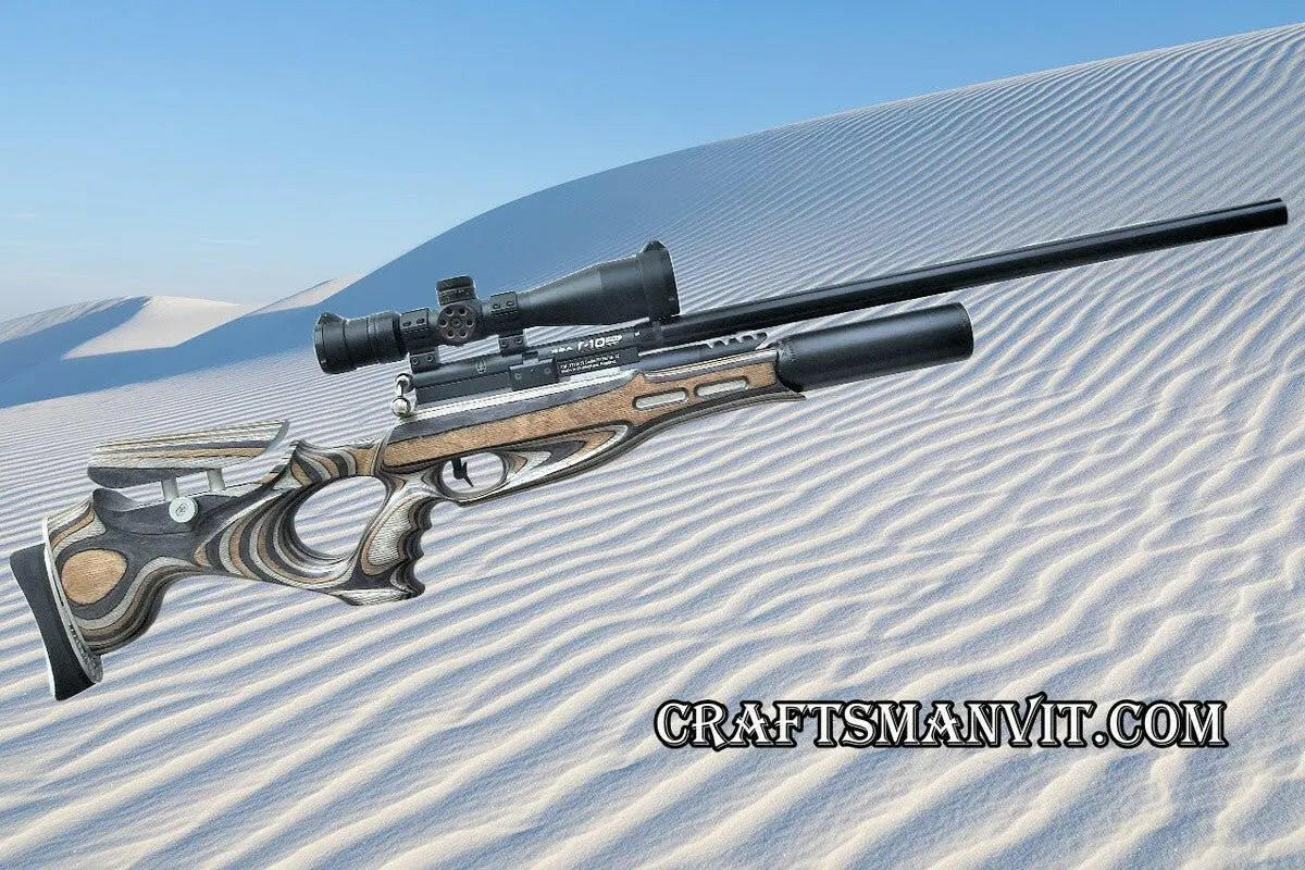 BSA R10 SE custom stock in mountain camo design, showcasing premium laminated wood and ergonomic FT design.