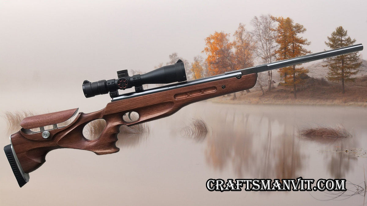 Custom stock for Weihrauch HW95/98 FT design walnut + cheek riser and pad
