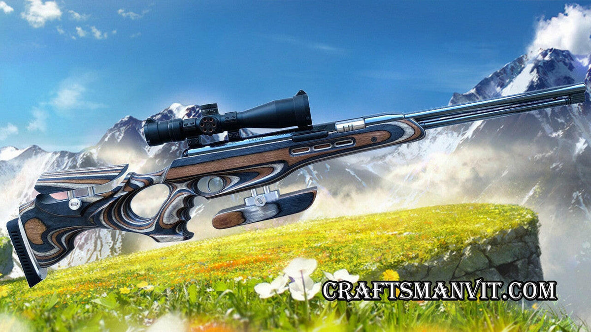 Custom stock for Air Arms TX(HC)200 "mountain camo" laminate + hamster,cheek riser and pad.