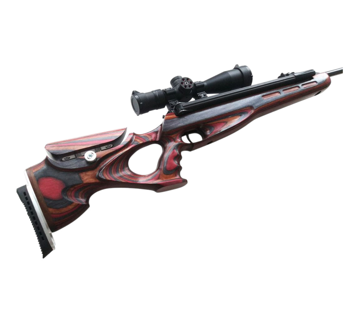 Custom stock for Diana 48/52 FT design "coral snake" laminate + cheek riser and pad