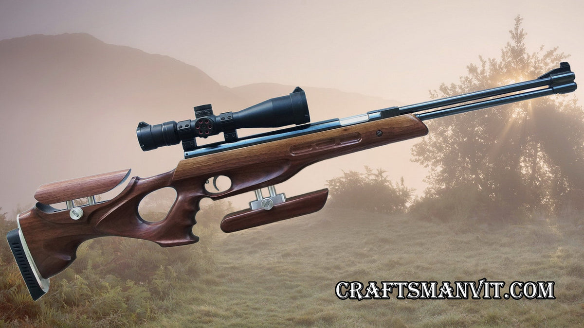 Custom stock for Weihrauch HW77,97-77K,97K "walnut" FT edition laminate + cheek riser + hamster and pad