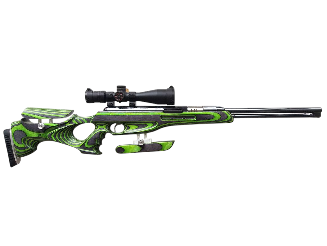 Custom stock for Air Arms TX(HC)200 "mamba green" FT edition laminate + cheek riser + pad.