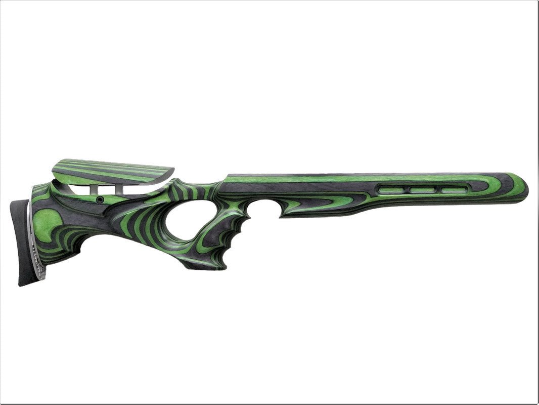 Custom stock for Air Arms S400/500 FT design series "mamba green" laminate + cheek riser and pad - Craftsman Vit bullpup conversion kits & custom stocks